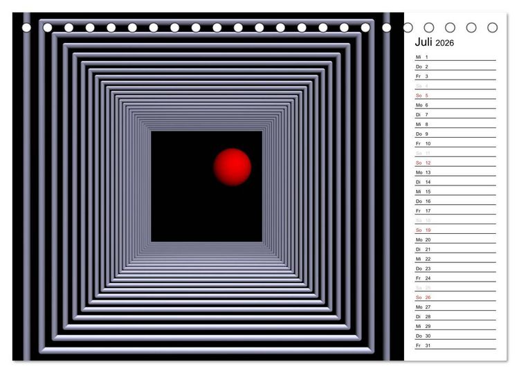 Produktbild: Mit Geometrie durch das Jahr (Tischkalender 2026 DIN A5 quer), CALVENDO Monatskalender