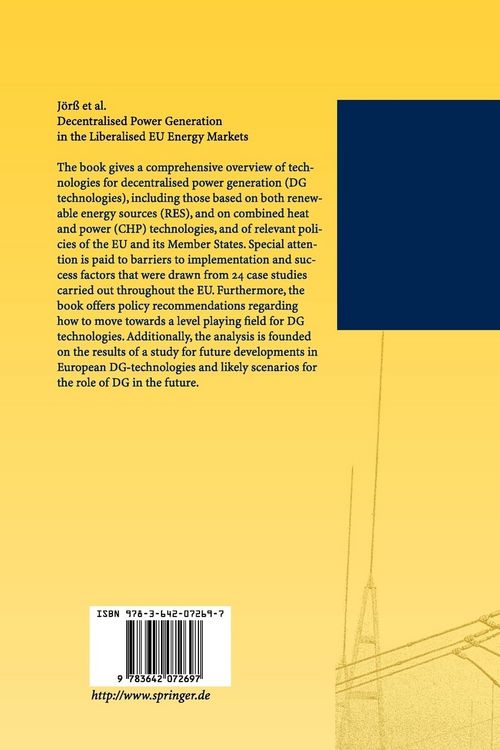 Produktbild: Decentralised Power Generation in the Liberalised EU Energy Markets