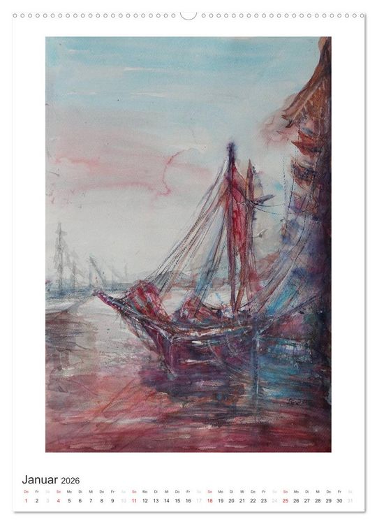 Produktbild: Ein Hauch von Impressionismus &ndash; Aquarelle von Isolde G&auml;nesch (Wandkalender 2026 DIN A2 hoch), CALVENDO Monatskalender