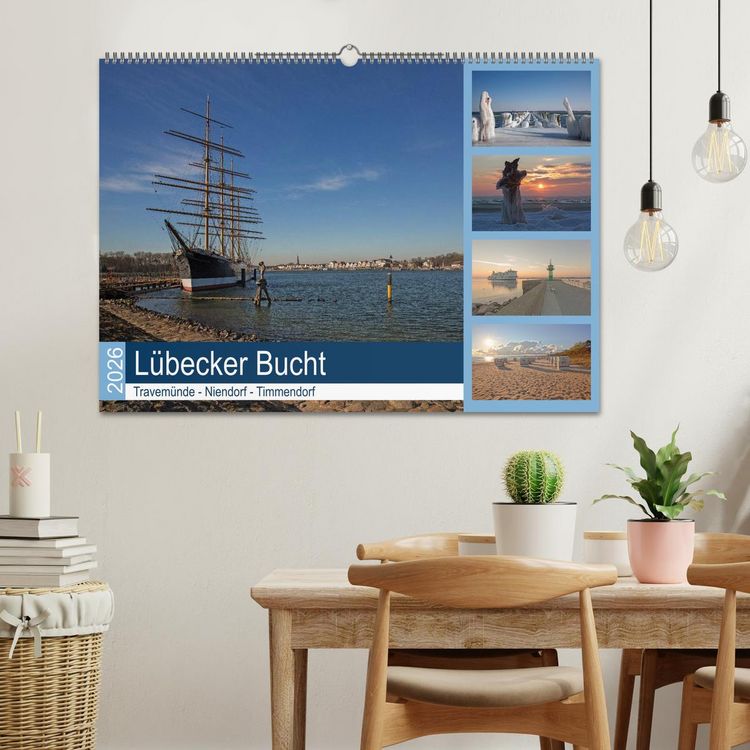 Produktbild: L&uuml;becker Bucht - Travem&uuml;nde - Niendorf - Timmendorf (Wandkalender 2026 DIN A2 quer), CALVENDO Monatskalender