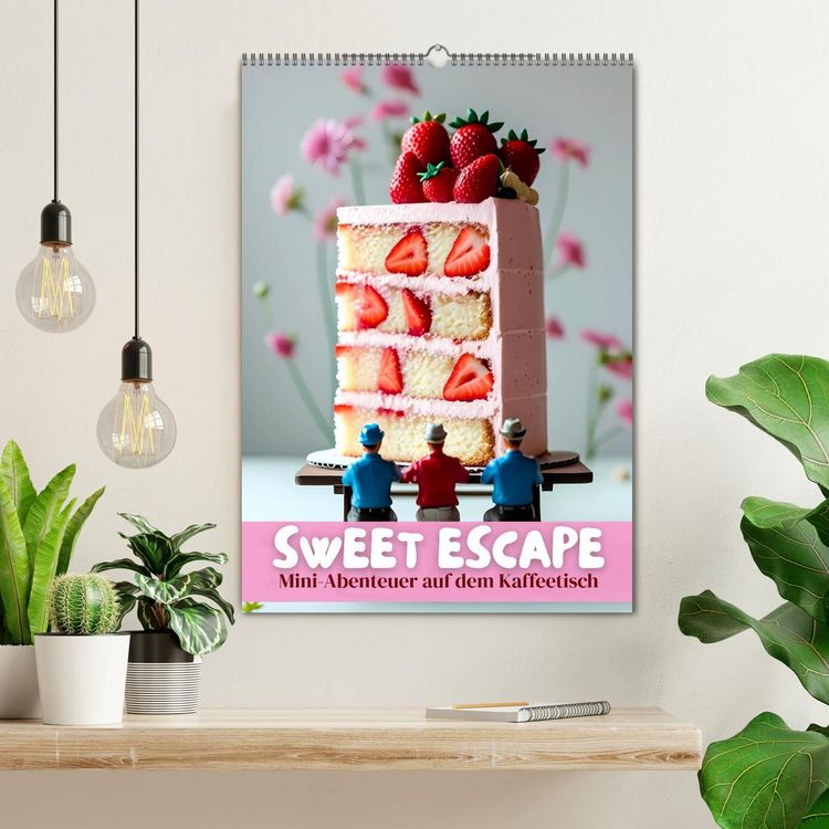 Produktbild: Sweet Escape &ndash; Mini-Abenteuer auf dem K&uuml;chentisch (Wandkalender 2026 DIN A2 hoch), CALVENDO Monatskalender