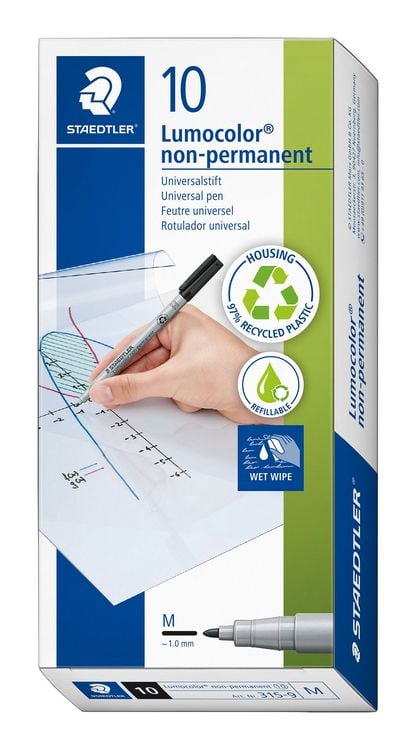 Produktbild: STAEDTLER Folienschreiber Lumocolor M nonpermanent schwarz