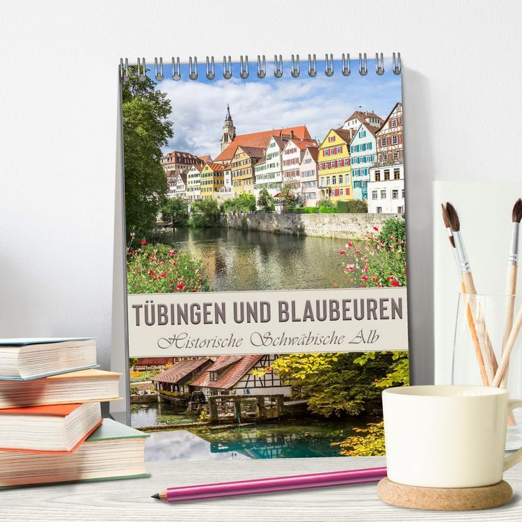 Produktbild: T&Uuml;BINGEN UND BLAUBEUREN Historische Schw&auml;bische Alb (Tischkalender 2026 DIN A5 hoch), CALVENDO Monatskalender