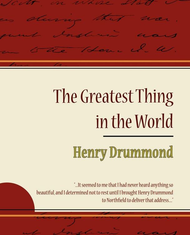 Produktbild: The Greatest Thing in the World - Henry Drummond