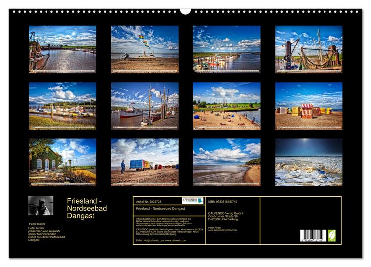 Produktbild: Friesland - Nordseebad Dangast (Wandkalender 2026 DIN A2 quer), CALVENDO Monatskalender