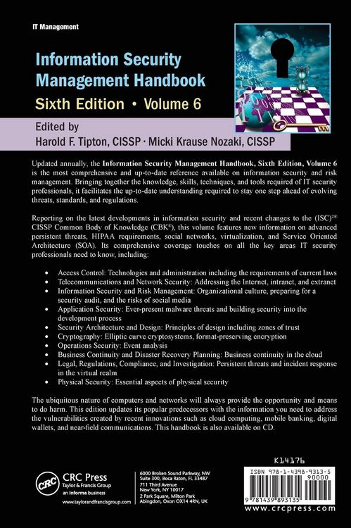 Produktbild: Information Security Management Handbook, Volume 6