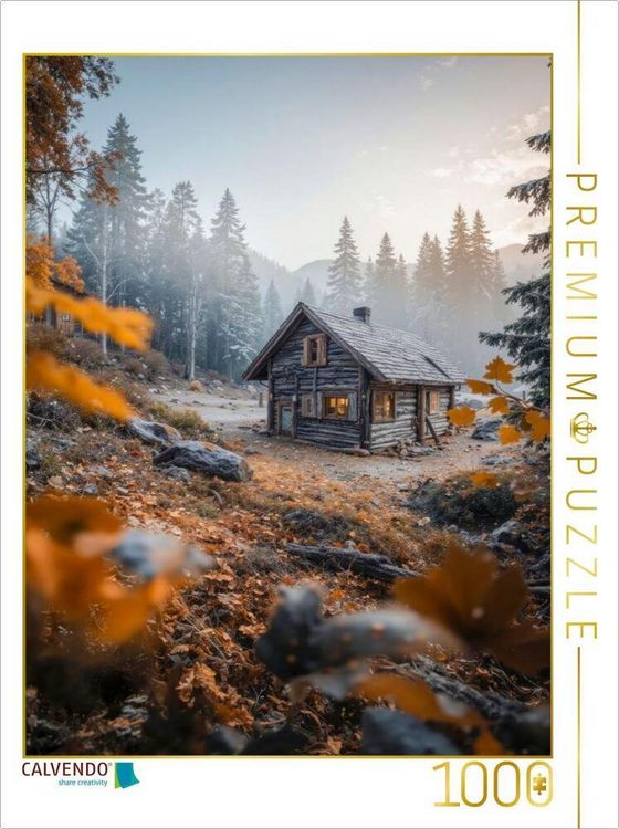 Produktbild: CALVENDO Puzzle Eine Wanderh&uuml;tte - wer wird sie finden? | 1000 Teile Lege-Gr&ouml;&szlig;e 64x48cm Foto-Puzzle f&uuml;r gl&uuml;ckliche Stunden