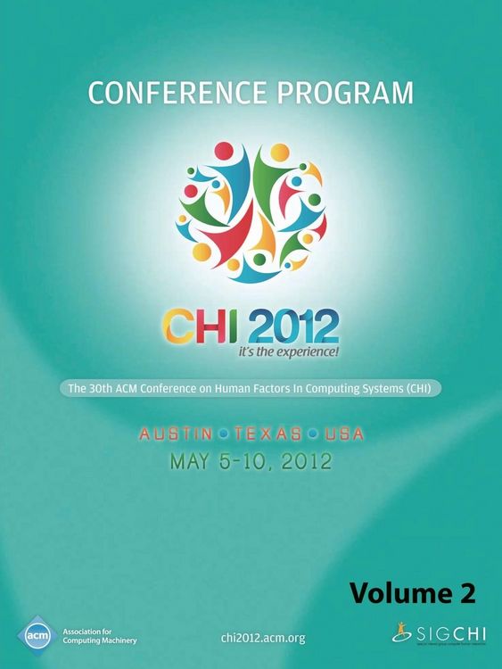 Produktbild: CHI 2012 The 30th ACM Conference on Human Factors in Computing Systems V2