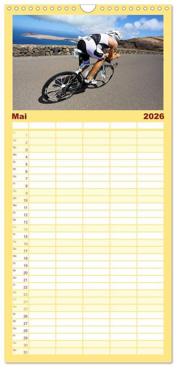 Produktbild: Familienplaner 2026 - TRIATHLON mit 5 Spalten (Wandkalender, 21 x 45 cm) CALVENDO