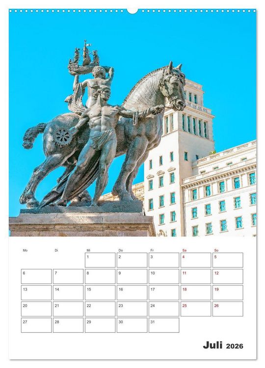 Produktbild: Barcelona - Urlaubsplaner (Wandkalender 2026 DIN A2 hoch), CALVENDO Monatskalender