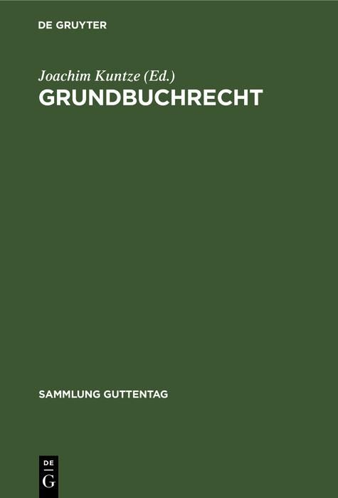 Produktbild: Grundbuchrecht