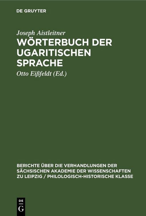 Produktbild: W&ouml;rterbuch der ugaritischen Sprache