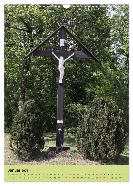 Produktbild: Wegkreuze - christliche Symbole am Wegesrand (Wandkalender 2026 DIN A3 hoch), CALVENDO Monatskalender