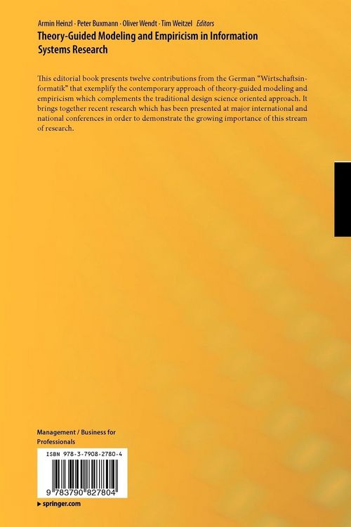 Produktbild: Theory-Guided Modeling and Empiricism in Information Systems Research