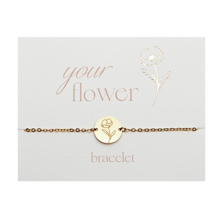 Produktbild: Armband - "Your Flower" vergoldet - Mohnblume