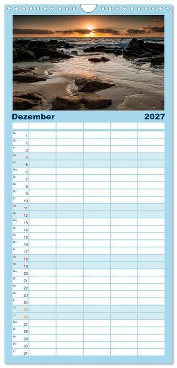 Produktbild: Familienplaner 2027 - Faszination Meer und Wolken mit 5 Spalten (Wandkalender, 21 x 45 cm) CALVENDO