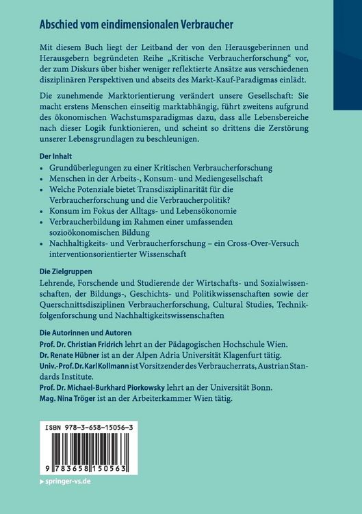 Produktbild: Abschied vom eindimensionalen Verbraucher