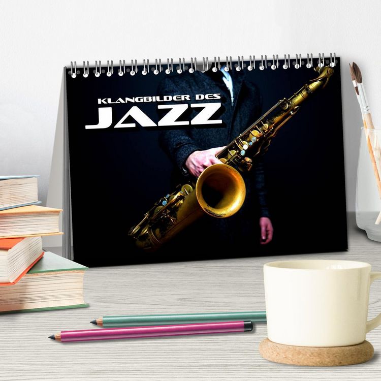 Produktbild: Klangbilder des Jazz (Tischkalender 2026 DIN A5 quer), CALVENDO Monatskalender