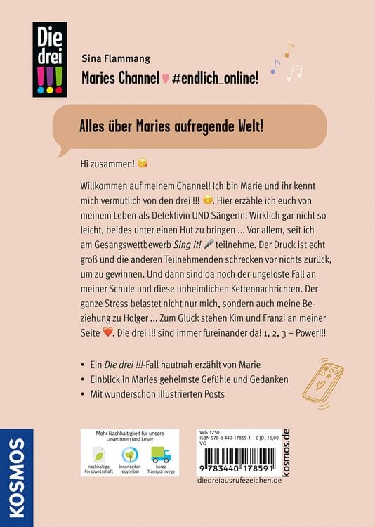 Die drei !!!, Maries Channel, #endlich_online