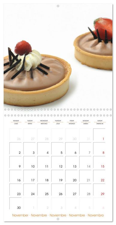 Produktbild: Art culinaire p&acirc;tisseries (Calendrier mural carr&eacute; 2026 30x30 cm) Calendrier double avec une page pour vos prises de notes