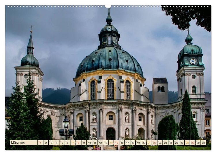 Produktbild: Europ&auml;ische Kl&ouml;ster - unverg&auml;ngliche Sch&ouml;nheiten (Wandkalender 2026 DIN A2 quer), CALVENDO Monatskalender