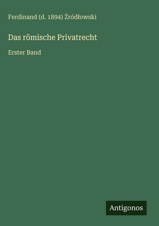 Produktbild: Das r&ouml;mische Privatrecht