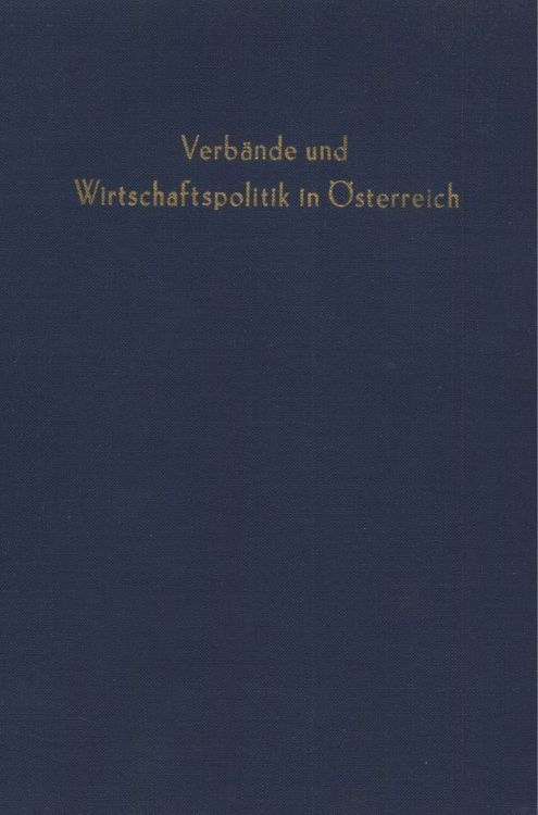 Produktbild: Wirtschaftsverb&auml;nde und Wirtschaftspolitik.