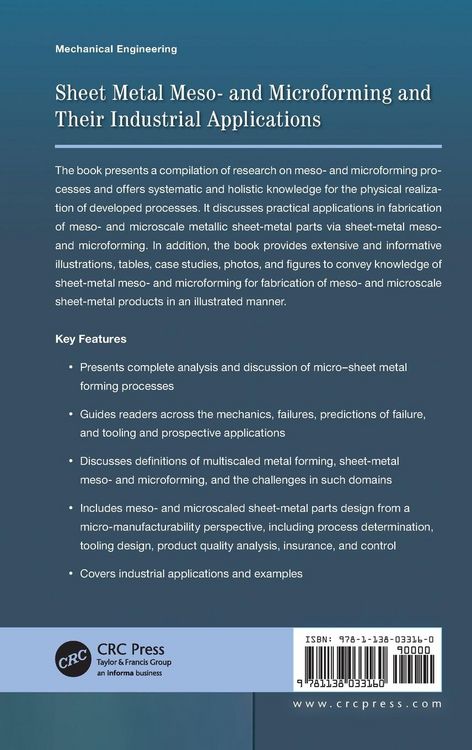 Produktbild: Sheet Metal Meso- and Microforming and Their Industrial Applications
