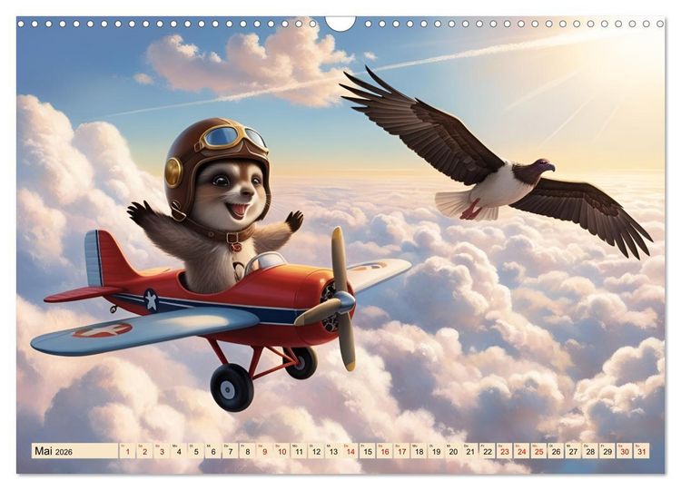 Produktbild: Tiere dieser Welt - Niedliche Tiere in witzigen Momenten (Wandkalender 2026 DIN A3 quer), CALVENDO Monatskalender