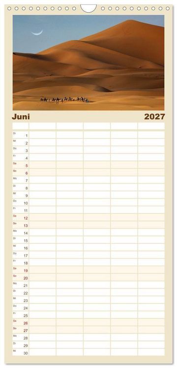 Produktbild: Familienplaner 2027 - M&auml;rchenhaftes Marokko mit 5 Spalten (Wandkalender, 21 x 45 cm) CALVENDO