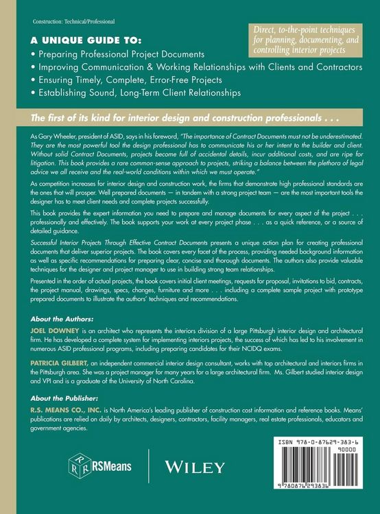Produktbild: Successful Interior Projects Through Effective Contract Documents
