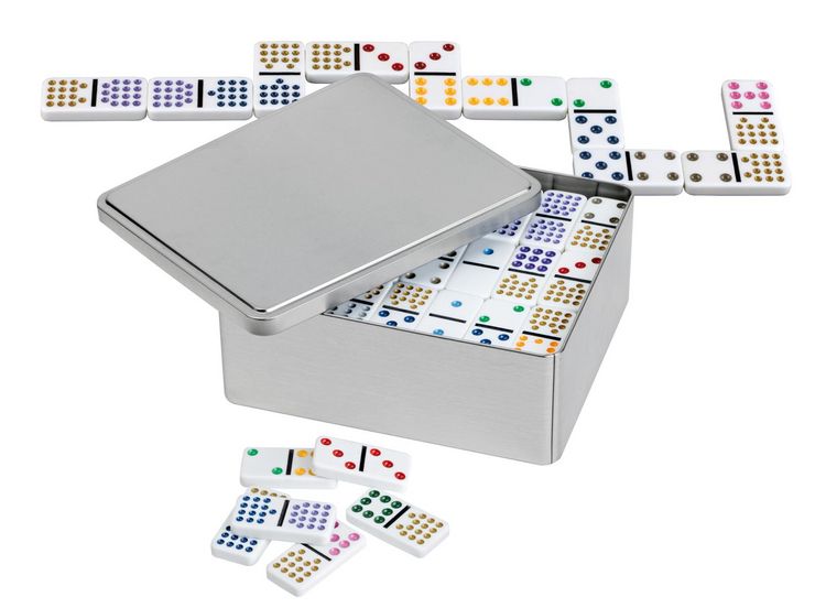 Produktbild: Domino, Doppel 15, in Metallbox