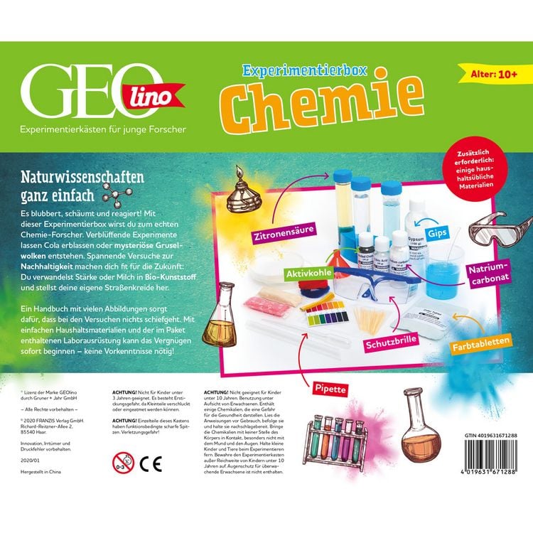 Produktbild: FRANZIS 67128 - GEOlino - Experimentierbox Chemie