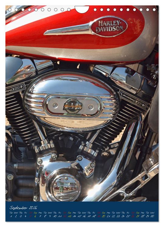 Produktbild: Harley Davidson in Details (Wall Calendar 2026 DIN A4 portrait), CALVENDO 12 Month Wall Calendar