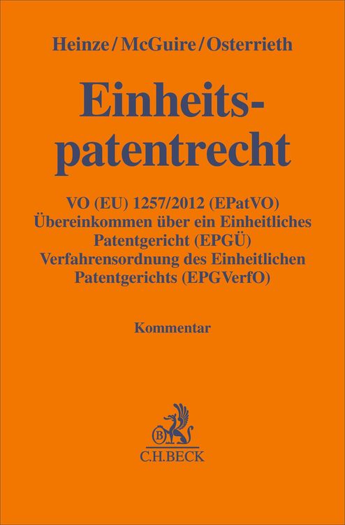 Produktbild: Einheitspatentrecht