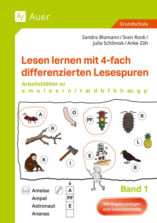 Produktbild: Lesen lernen mit 4-fach differenzierten Lesespuren