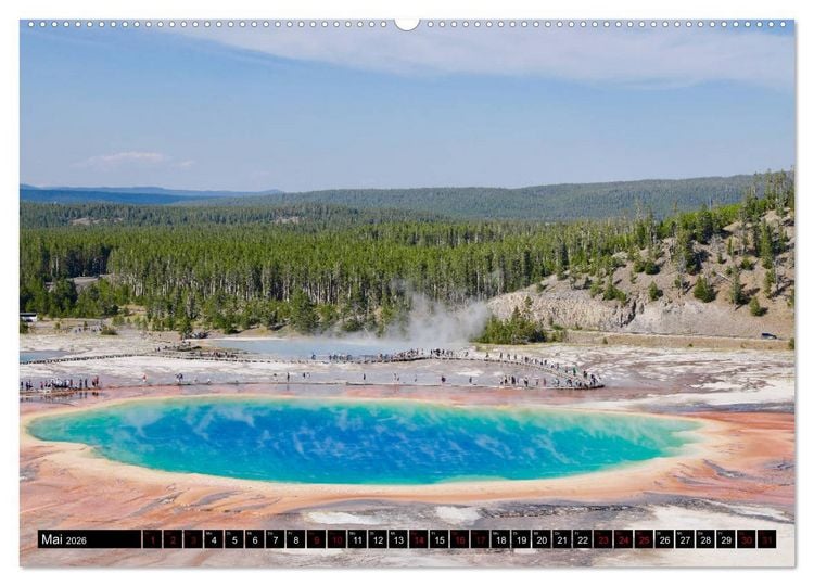 Produktbild: Wunderwelt Yellowstone 2026 (Wandkalender 2026 DIN A2 quer), CALVENDO Monatskalender