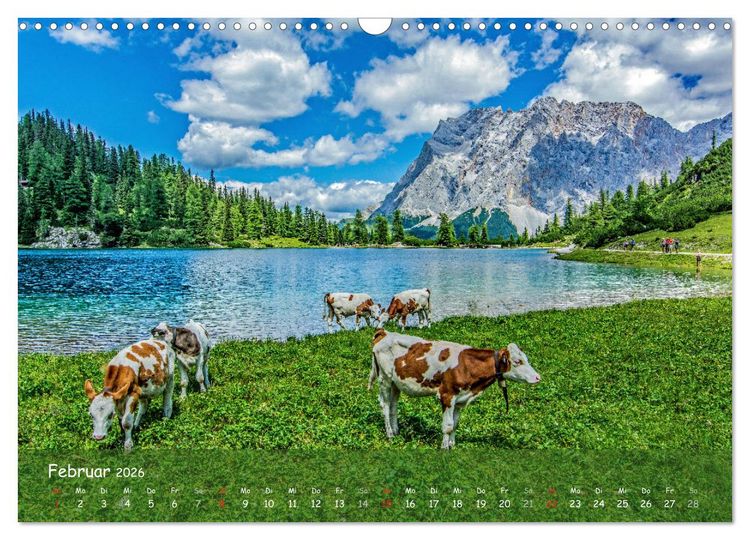 Produktbild: Naturparadies Zugspitzarena (Wandkalender 2026 DIN A3 quer), CALVENDO Monatskalender
