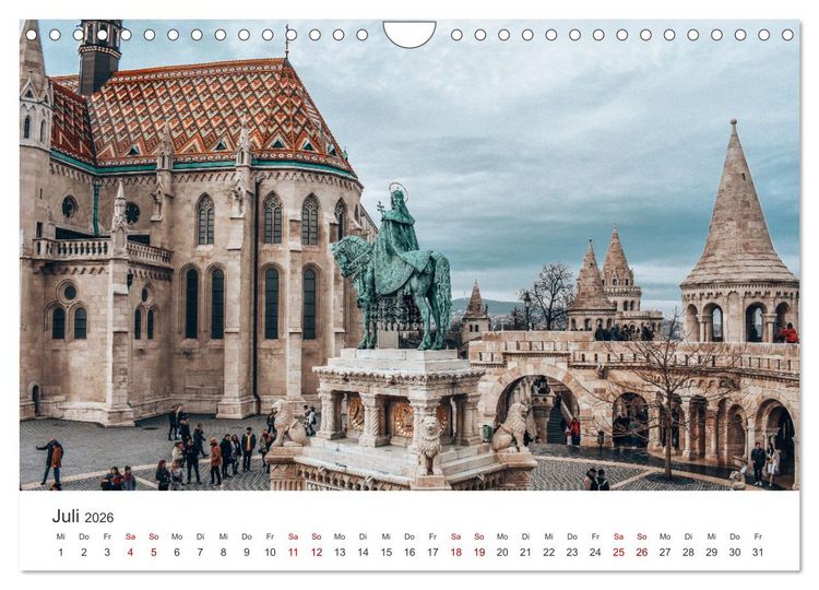 Produktbild: Budapest - Ungarns einzigartige Hauptstadt an der Donau. (Wandkalender 2026 DIN A4 quer), CALVENDO Monatskalender