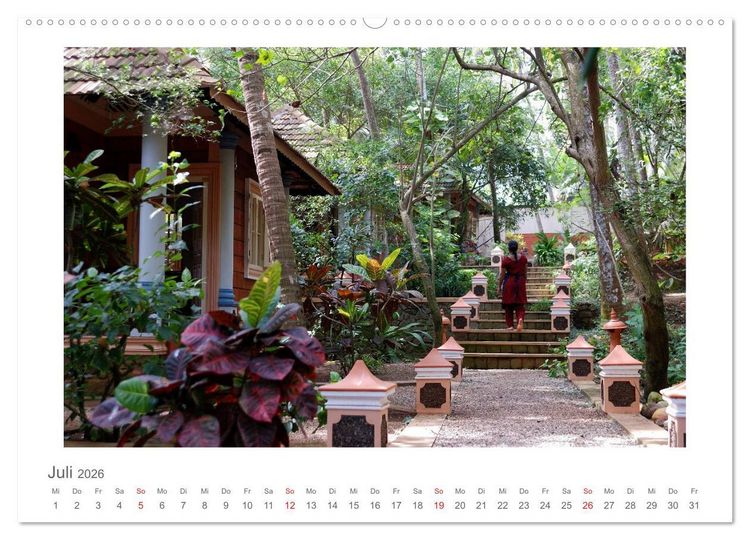 Produktbild: Farbenfrohes Kerala - Eindr&uuml;cke aus God&acute;s Own Country (Wandkalender 2026 DIN A2 quer), CALVENDO Monatskalender
