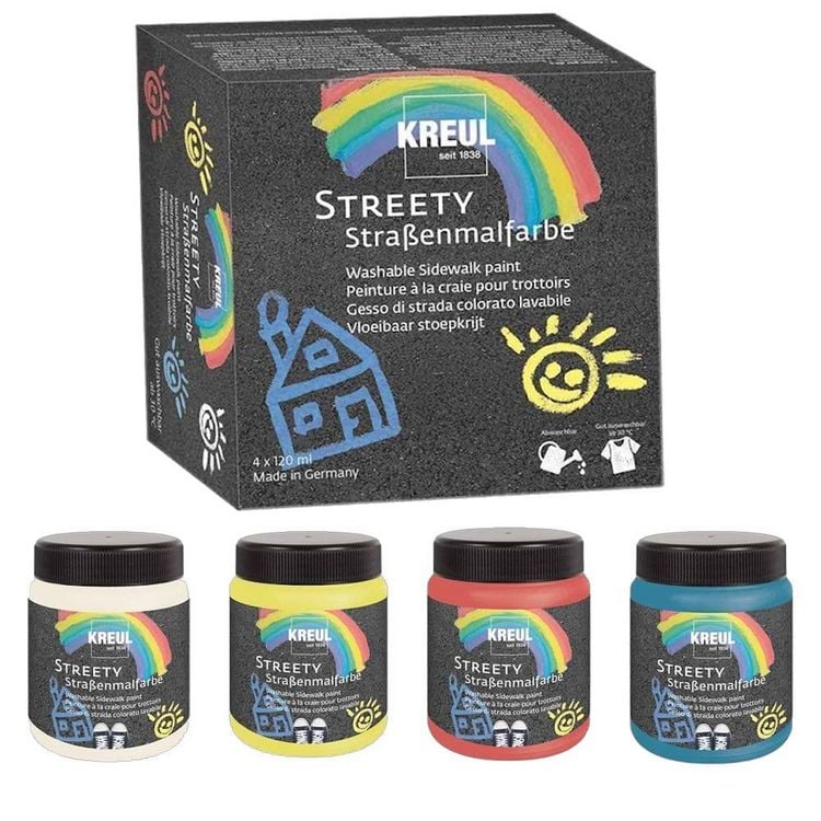 Produktbild: KREUL Streety Stra&szlig;enmalfarbe Starter Set 4 x 120 ml