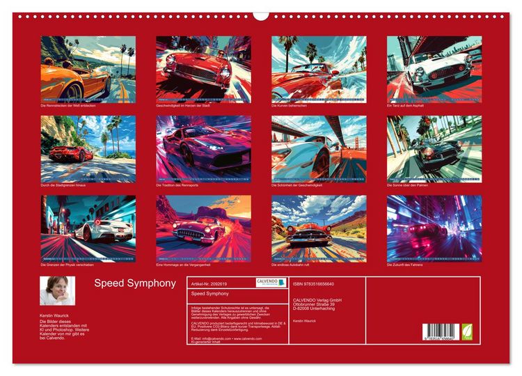 Produktbild: Speed Symphony (Wandkalender 2026 DIN A2 quer), CALVENDO Monatskalender