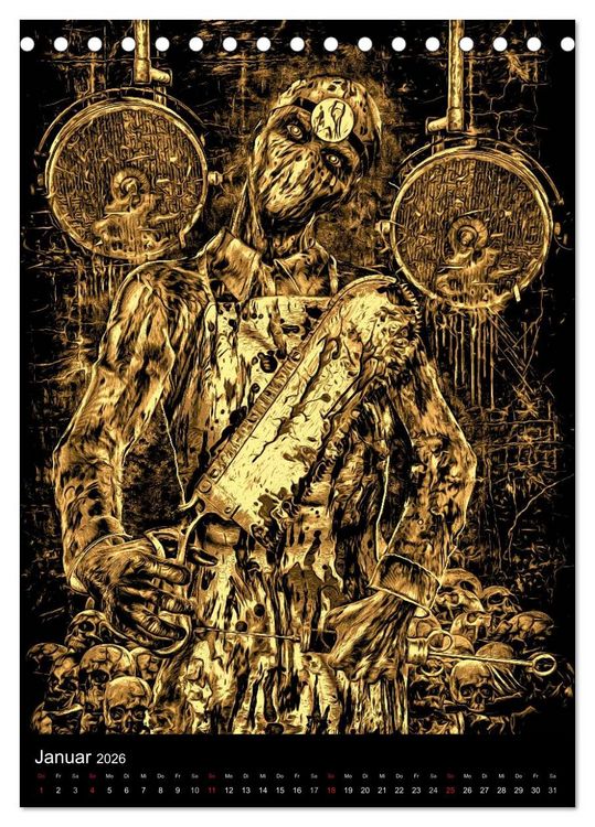 Produktbild: BLOODBOY/ HORROR ILLUSTRATION V1 (Tischkalender 2026 DIN A5 hoch), CALVENDO Monatskalender