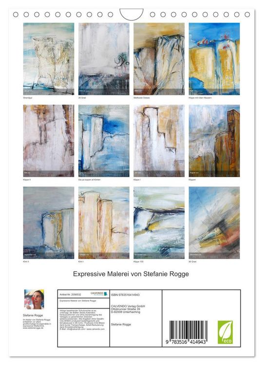 Produktbild: Expressive Malerei von Stefanie Rogge (Wandkalender 2026 DIN A4 hoch), CALVENDO Monatskalender