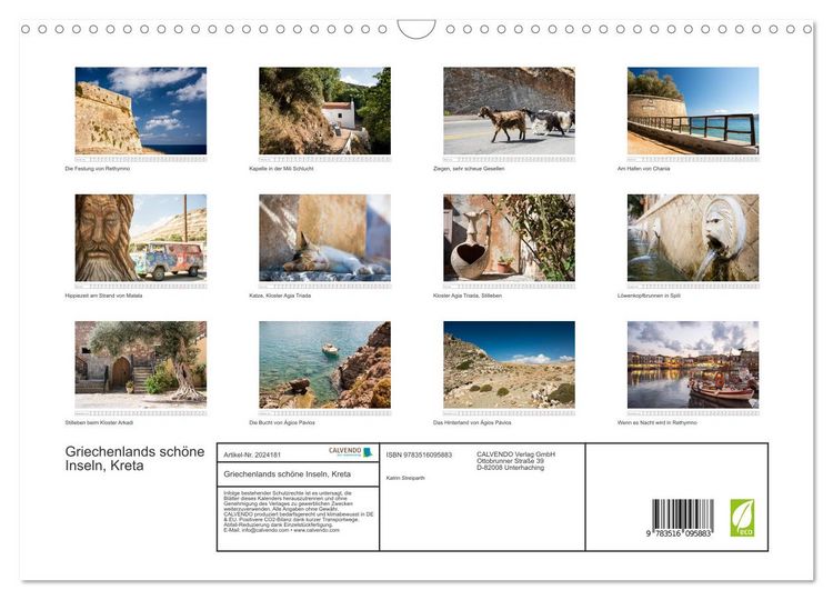 Produktbild: Griechenlands sch&ouml;ne Inseln, Kreta (Wandkalender 2026 DIN A3 quer), CALVENDO Monatskalender