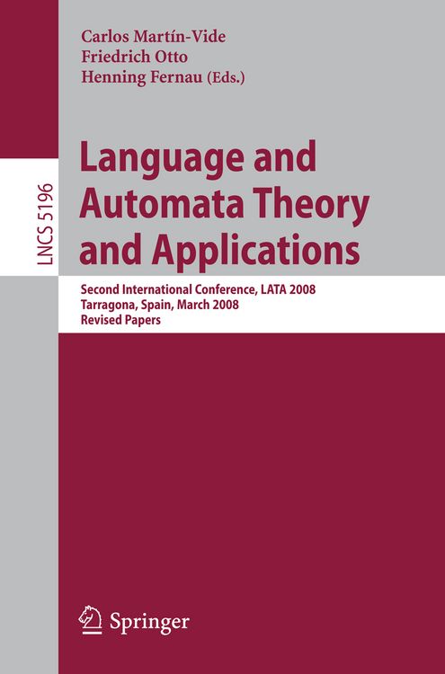 Produktbild: Language and Automata Theory and Applications