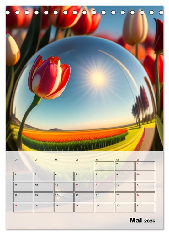 Produktbild: Gespiegelte Landschaft (Tischkalender 2026 DIN A5 hoch), CALVENDO Monatskalender