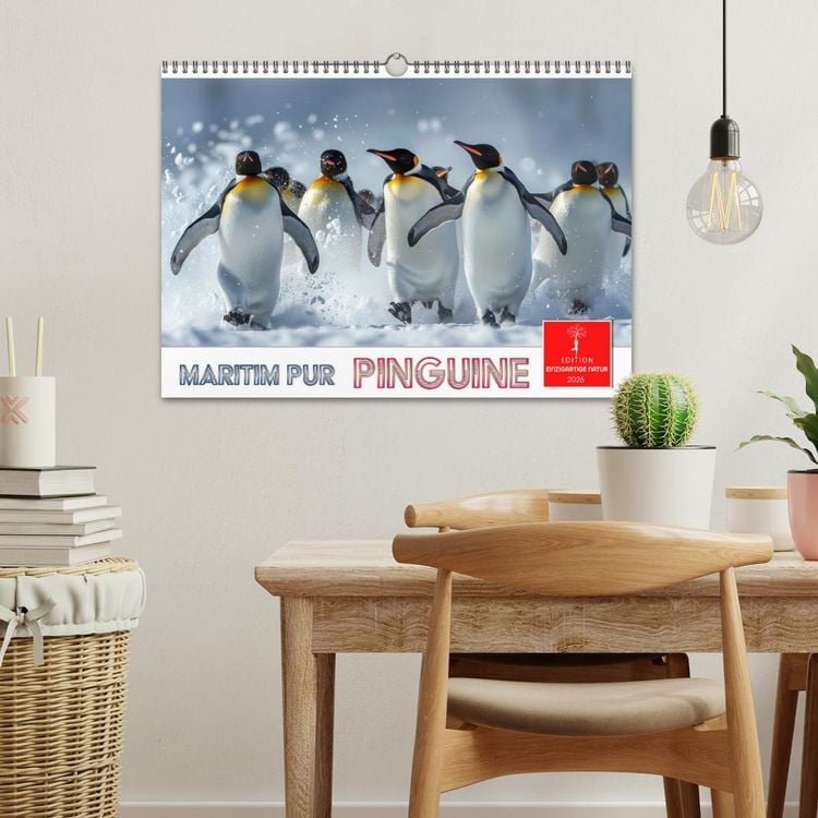 Produktbild: Maritim pur - Pinguine (Wandkalender 2026 DIN A3 quer), CALVENDO Monatskalender