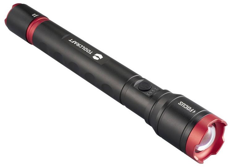 Produktbild: TOOLCRAFT TO-9927687 Handlampe verstellbar, Einstellbare Punktgr&ouml;&szlig;e, mit Stroboskopmodus, mit USB-Schnittstelle Li-Ionen Akkus
