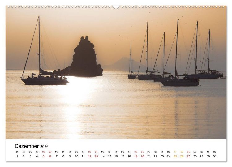 Produktbild: Auf den Liparischen Inseln (hochwertiger Premium Wandkalender 2026 DIN A2 quer), Kunstdruck in Hochglanz
